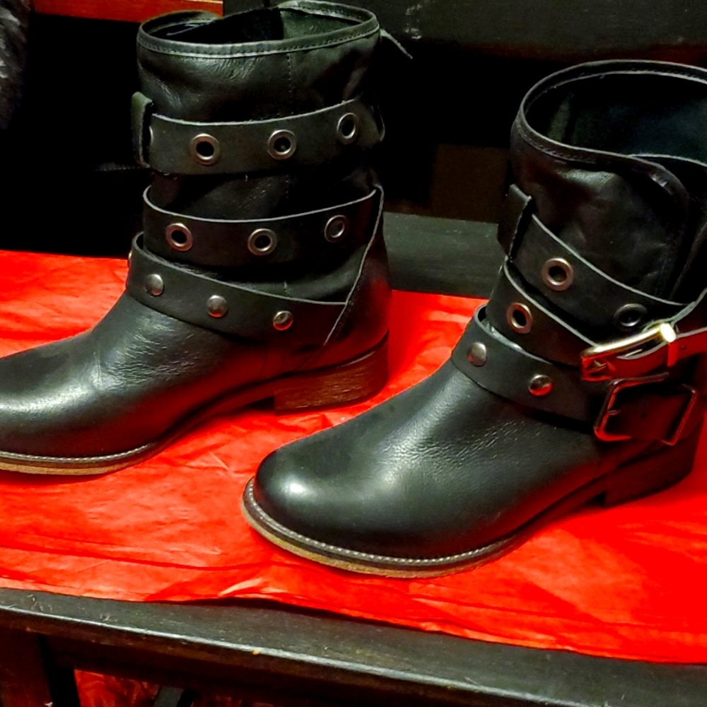 Ankle biker boots